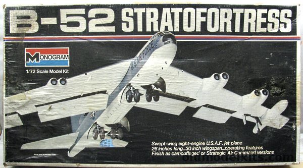 Monogram 1/72 Boeing B-52D Stratofortress, 8292 plastic model kit